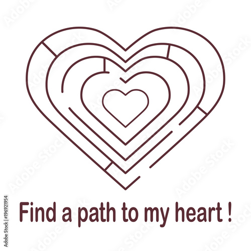 Labyrinth to the heart. Valentine's Day
