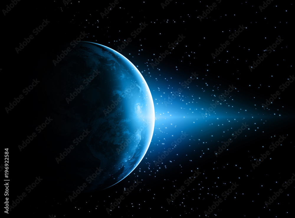 Fototapeta premium Earth from Space. Best Internet Concept of global business from concepts series. Elements of this image furnished by NASA. 3D illustration
