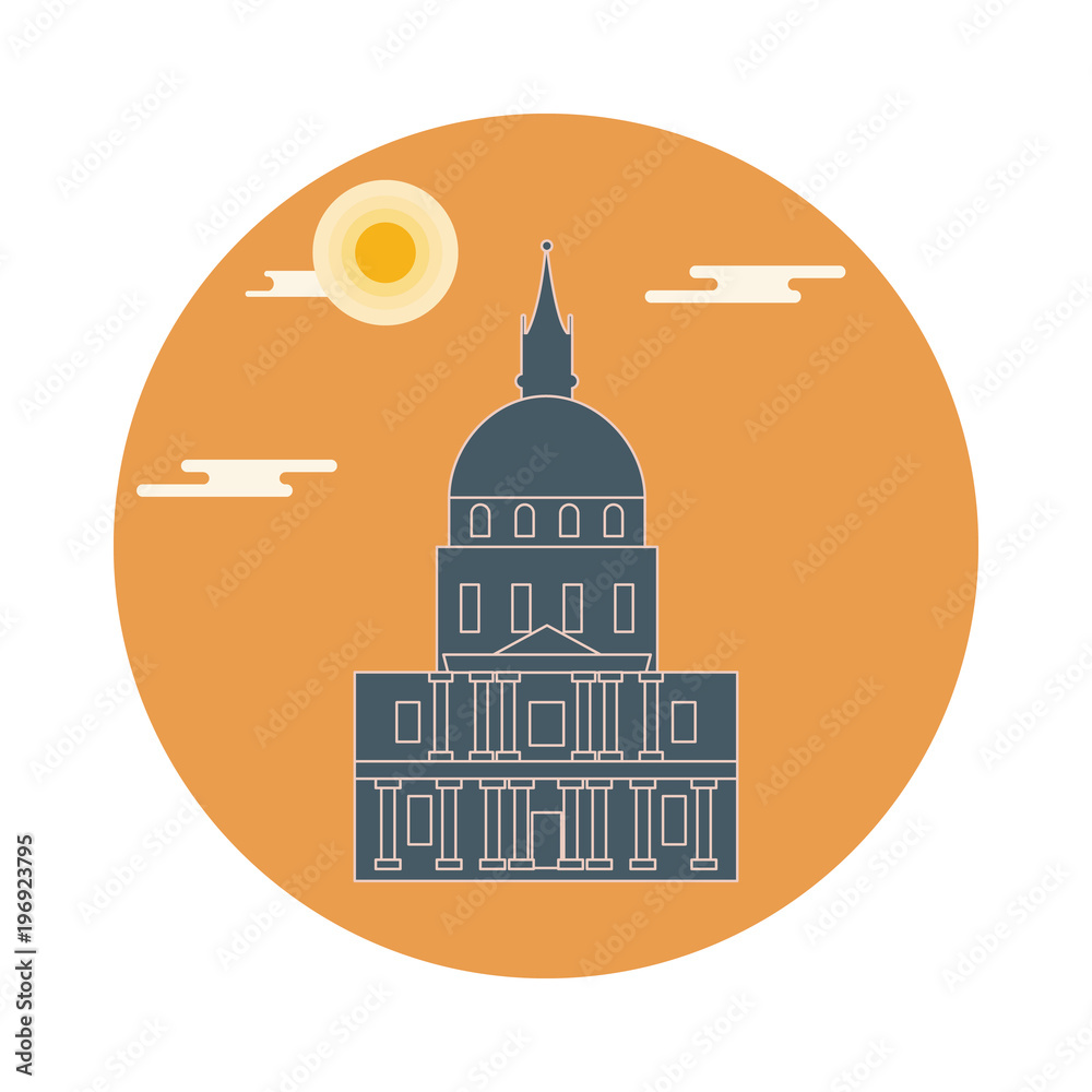 Famous building of Paris. Symbol and landmark. Famous building of Paris. Symbol and landmark.