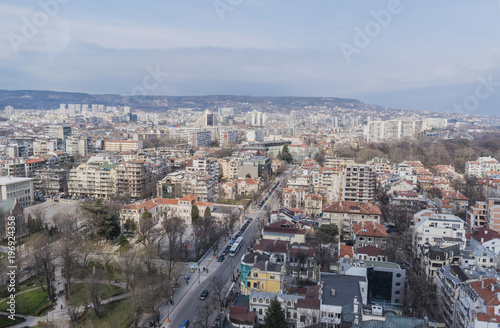 Fototapeta Naklejka Na Ścianę i Meble -  Varna is a town in northeastern Bulgaria, situated on the shores of the Black Sea and Lake Varna and is the administrative center of the municipality and region of the same name.