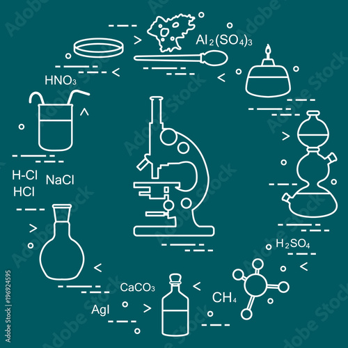 Chemistry scientific, education elements.
