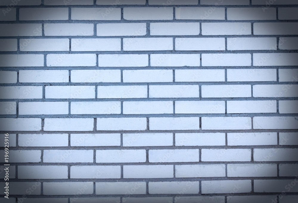Textured white brick wall. Horizontal. Clear space