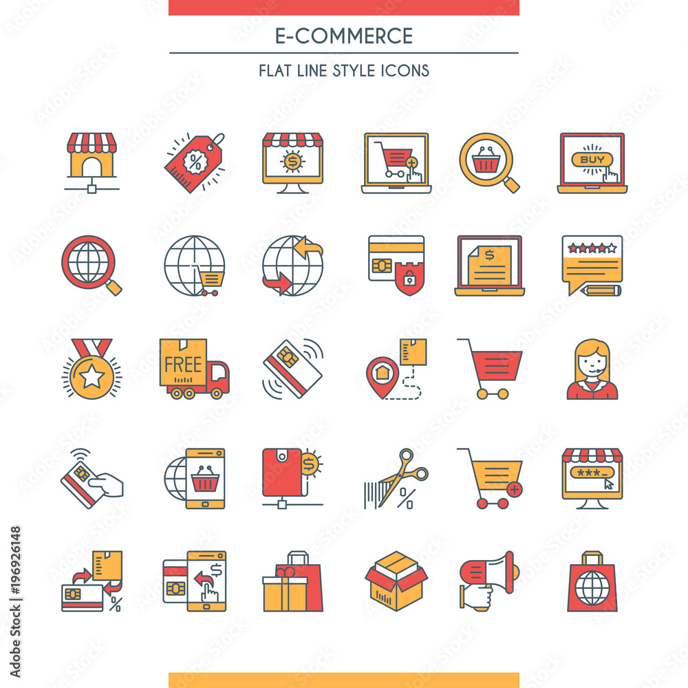 E-commerce icons set