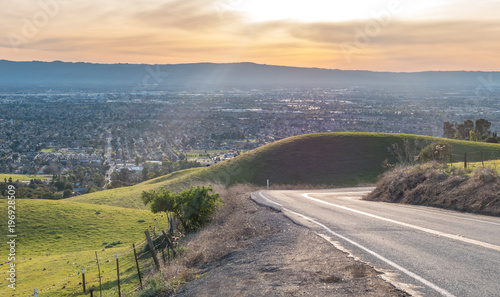 Right Turn and downhill with San Jose in the Background