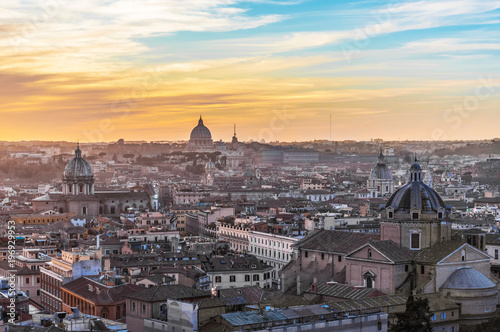 Rome, Italy - The cityscape from Vittoriano monument, in the center of Rome, also know as 'Altare della Patria'. © ValerioMei