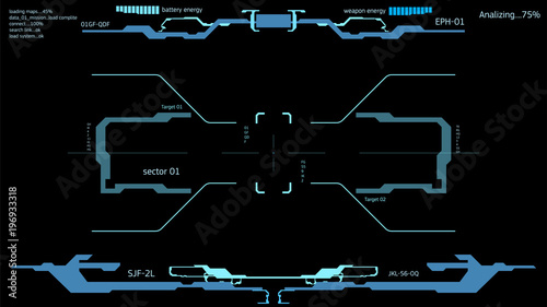 The interface of the future. HUD interface.