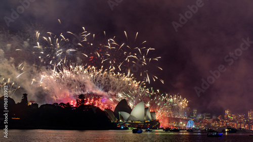 New Years Eve Fireworks and Celebration in Sydney, Australia