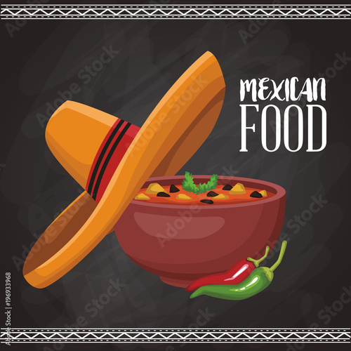 Mexican food menu card vector illustration graphic design