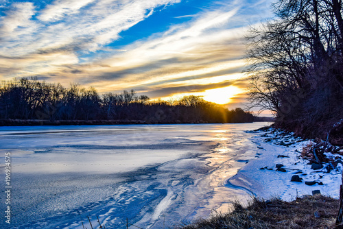 Frozen Des Moines River
