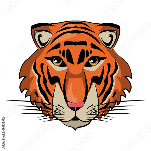 Tiger Wild animal head vector illustration graphic design