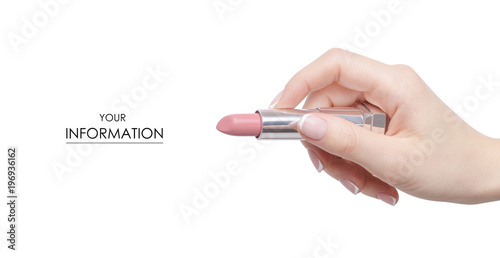 Lipstick in hand make-up beauty pattern