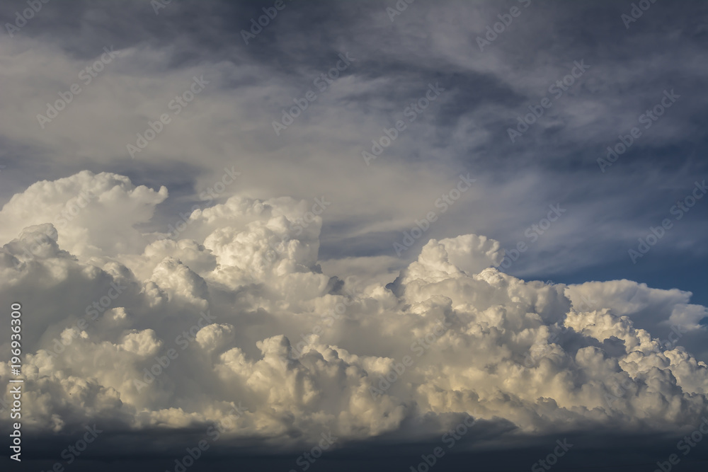 Clouds storm, cumulonimbus clouds, Rapid vertical growth Clouds storm, cumulonimbus clouds, Rapid vertical growth