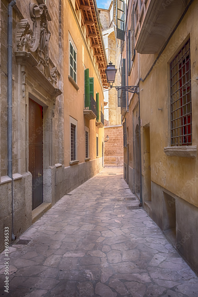 Alley in Palma de Mallorca, Spain