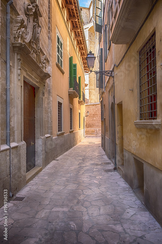 Fototapeta Naklejka Na Ścianę i Meble -  Alley in Palma de Mallorca, Spain