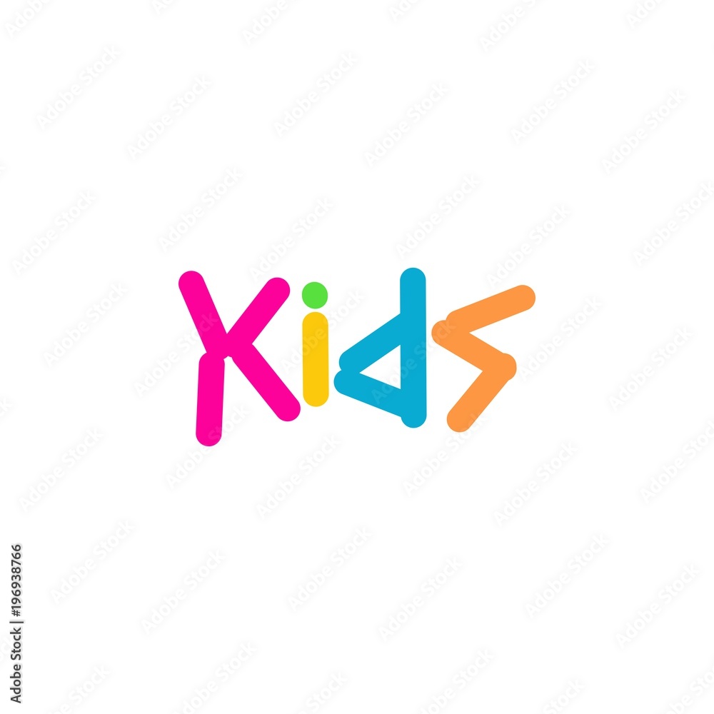 KIDS text logo vector KIDS text logo vector
