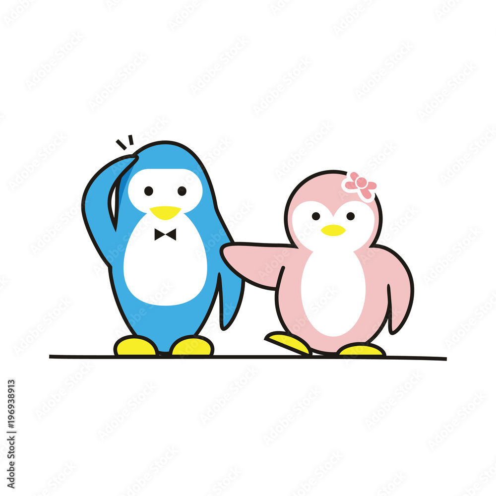 Fototapeta premium penguin couple