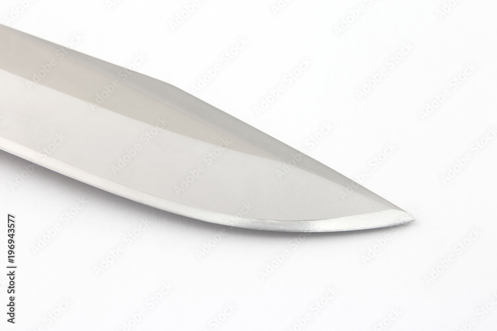 the blade of a knife on a white background the blade of a knife on a white background