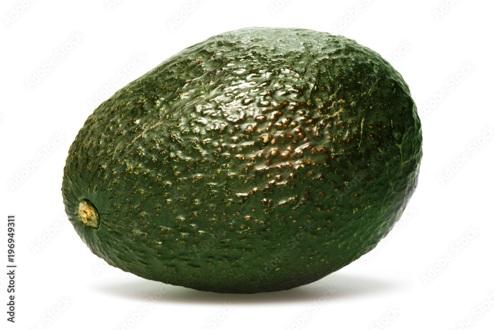Whole avocado on white background - Stock Whole avocado on white background - Stock