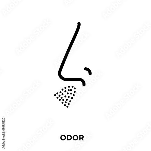 odor icon on white background, in black, vector icon illustration