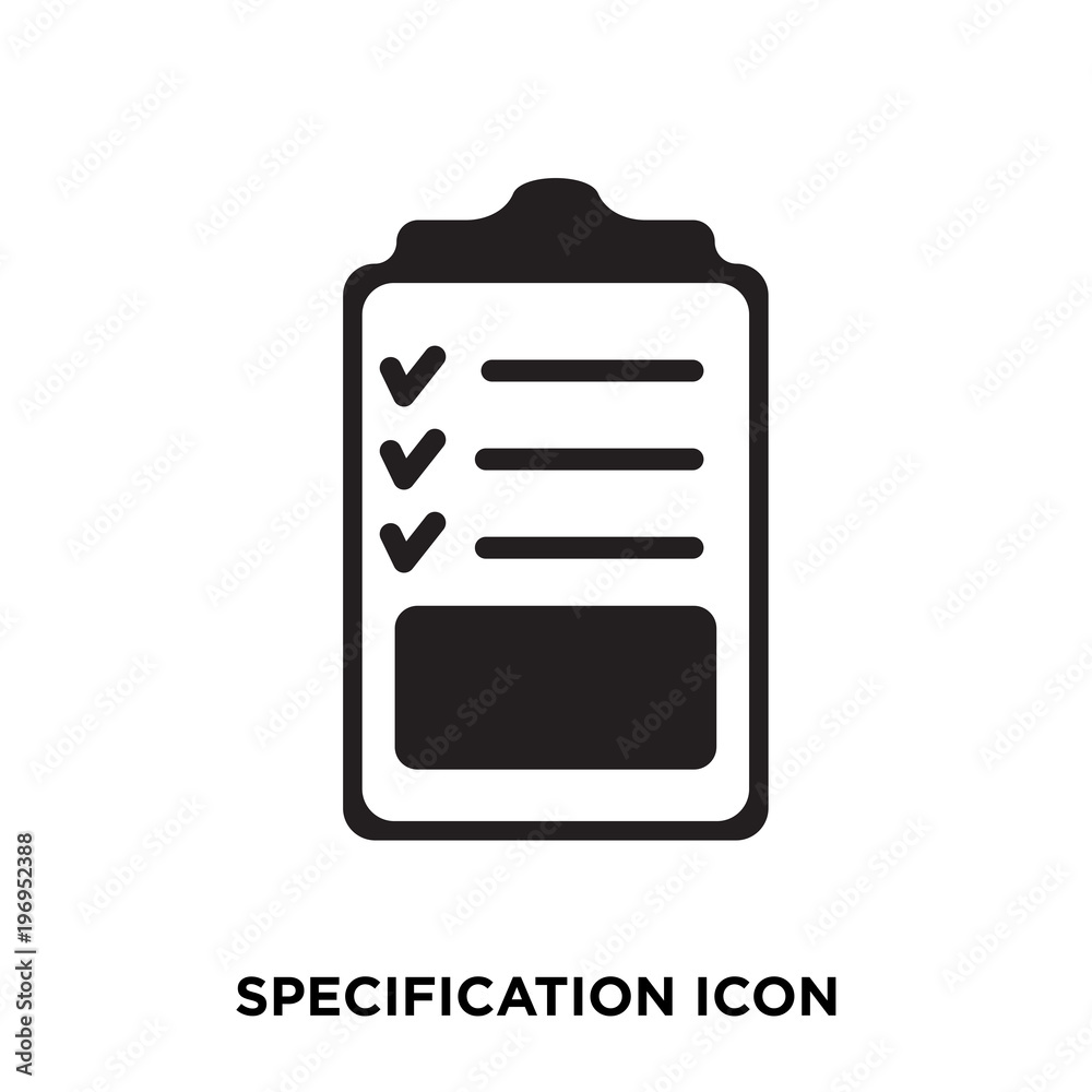 Specification Icon Stock Vector Adobe Stock