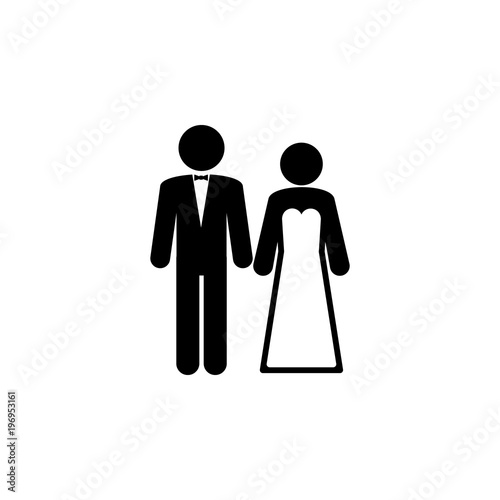 newlyweds icon. Element of wedding and divorce elements illustration. Premium quality graphic design icon. Signs and symbols collection icon for websites, web design