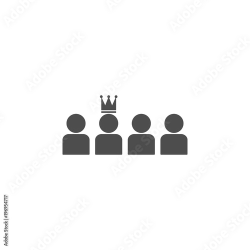 man with crown icon. Element of leader elements illustration. Premium quality graphic design icon. Signs and symbols collection icon for websites, web design, mobile app