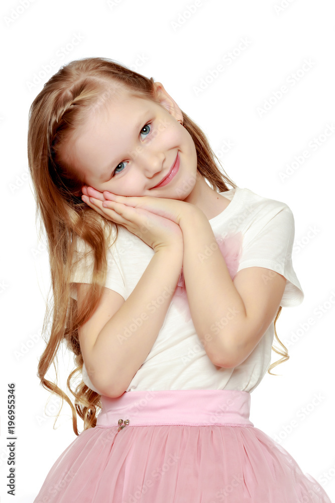 Beautiful little girl 5-6 years. Beautiful little girl 5-6 years.