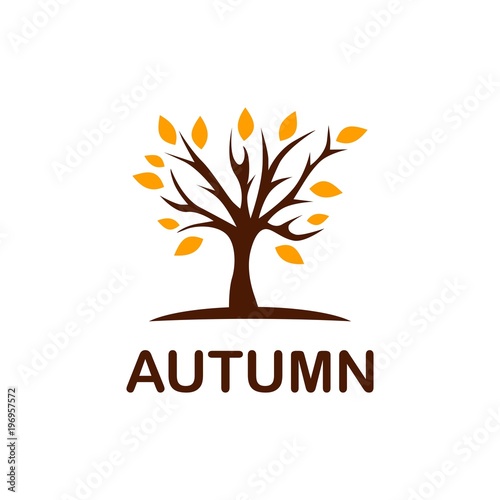 autumn tree. vector illustration. logo. icon