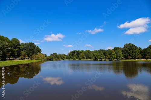 Fototapeta Naklejka Na Ścianę i Meble -  Blue Sky and Beautiful Lakes