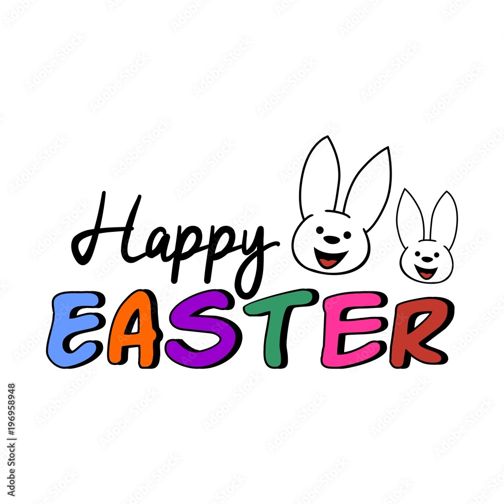 happy easter logo. card design. sticker. greeting. template. vector illustration happy easter logo. card design. sticker. greeting. template. vector illustration