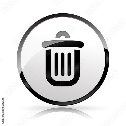 bin icon on white background