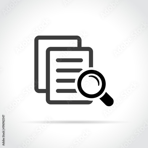 papers and magnifier icon on white background © Francois Poirier