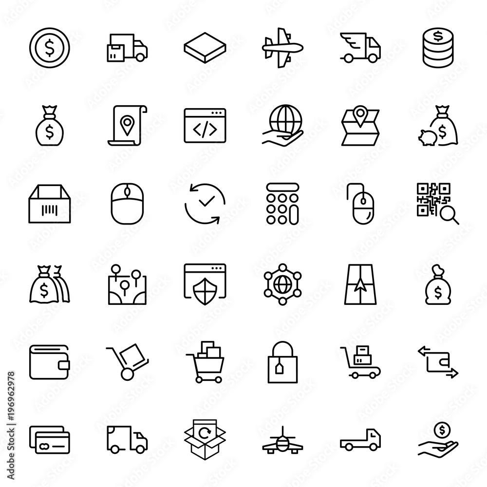 Fototapeta premium Online supermarket flat icon