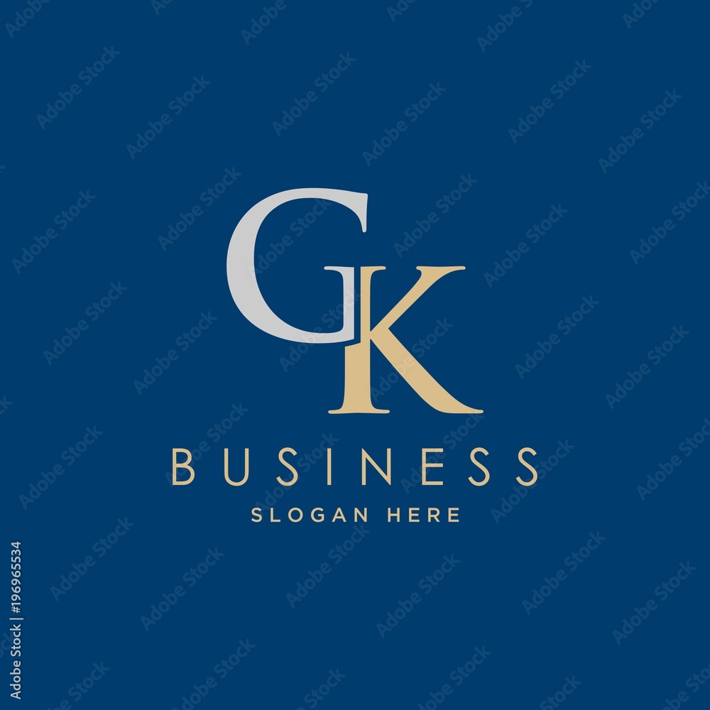 Abstract letter GK logo design vector Abstract letter GK logo design vector
