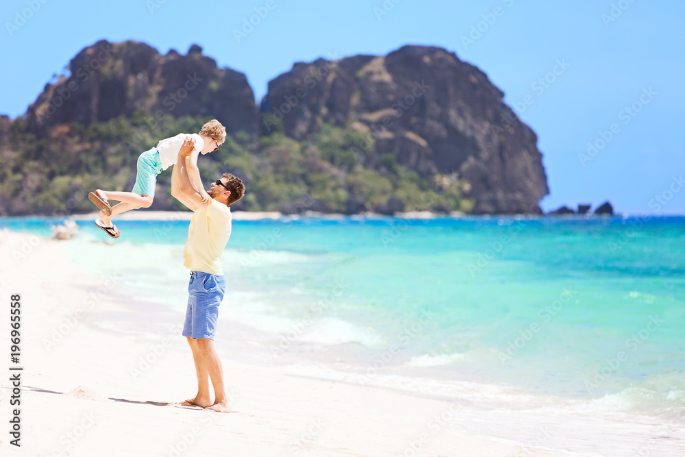 family of two at vacation