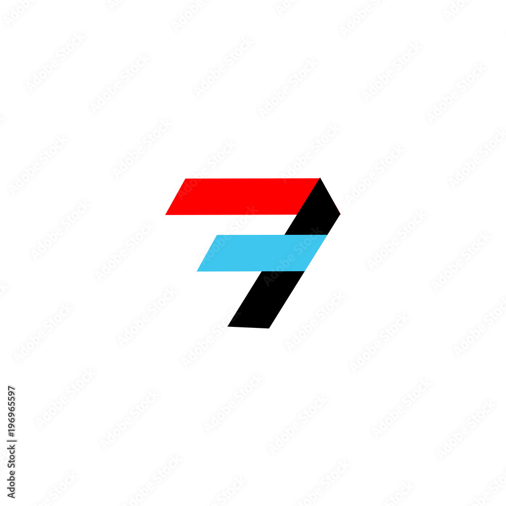 art of 7 number logo vector art of 7 number logo vector