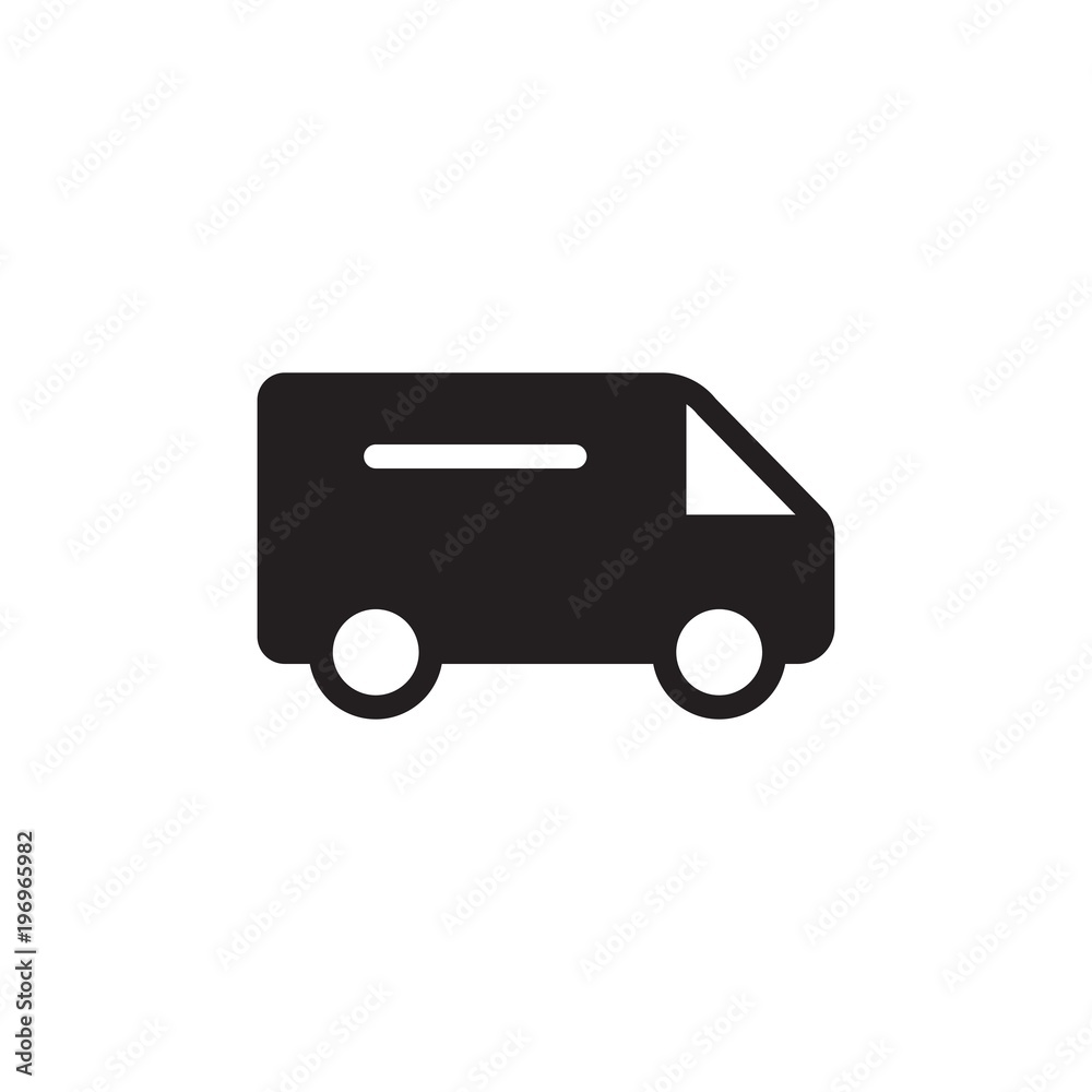 delivery truck, cargo truck filled vector icon. Modern simple isolated sign. Pixel perfect vector  illustration for logo, website, mobile app and other designs