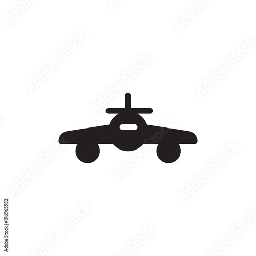flying airplane, aircraft filled vector icon. Modern simple isolated sign. Pixel perfect vector  illustration for logo, website, mobile app and other designs © djvectors