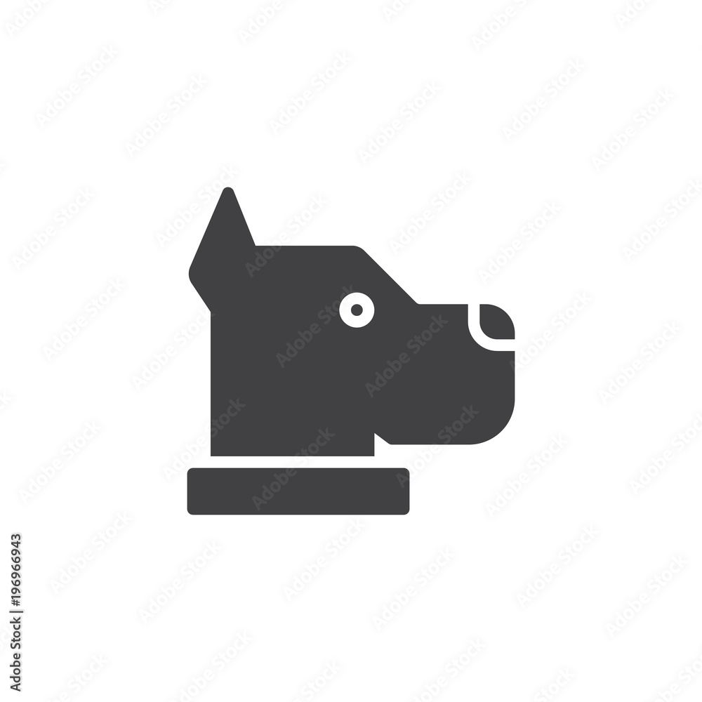 Dog head vector icon. filled flat sign for mobile concept and web design. Cynologist dog simple solid icon. Symbol, logo illustration. Pixel perfect vector graphics Dog head vector icon. filled flat sign for mobile concept and web design. Cynologist dog simple solid icon. Symbol, logo illustration. Pixel perfect vector graphics