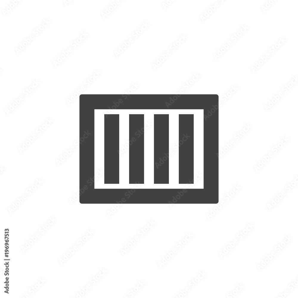 Prison bars vector icon. filled flat sign for mobile concept and web design. lattice simple solid icon. Symbol, logo illustration. Pixel perfect vector graphics