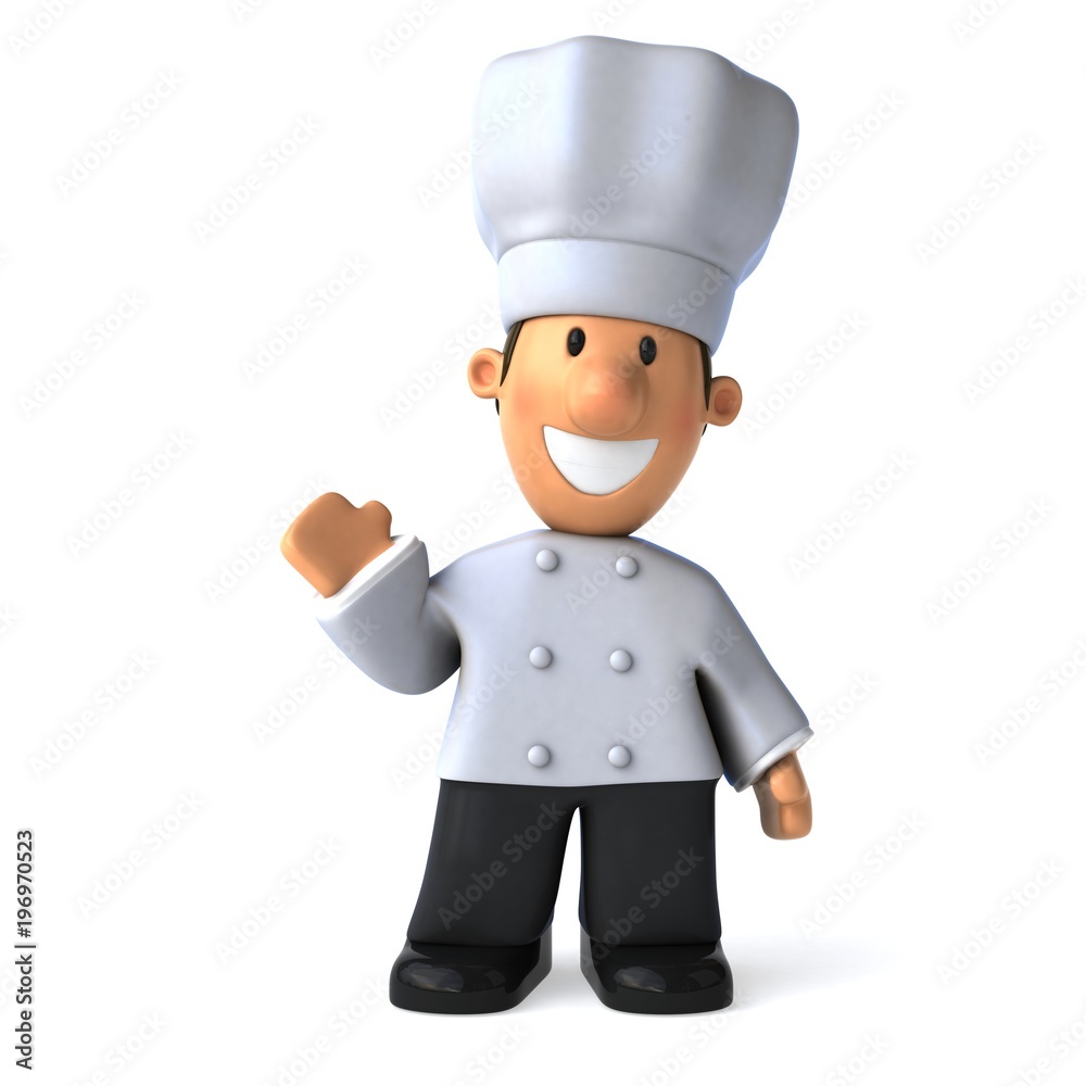 Fun chef - 3D Illustration Fun chef - 3D Illustration