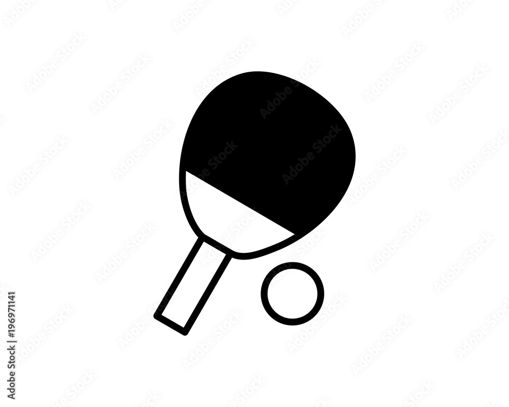 ping pong paddle and ball icon sport equipment tool utensil image vector ping pong paddle and ball icon sport equipment tool utensil image vector