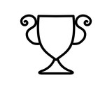 trophy cup icon sport equipment tool utensil image vector