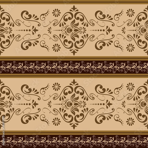 Vintage ornamental background, vector lace texture, seamless floral pattern