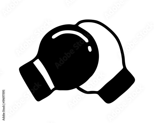 black and white boxing glove clip art preview