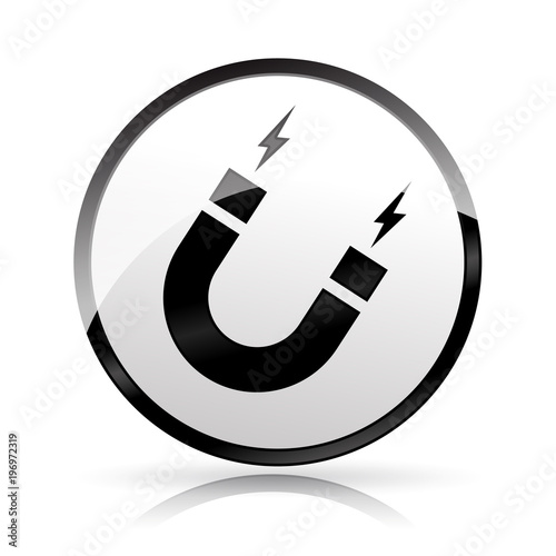 magnetism icon on white background