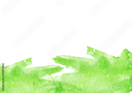 Watercolor abstract background, pattern, spot, splash of paint, blot, divorce, color. Vintage pattern for different design.
green,  paint color. Abstract wild grass. Isolated on white background.
