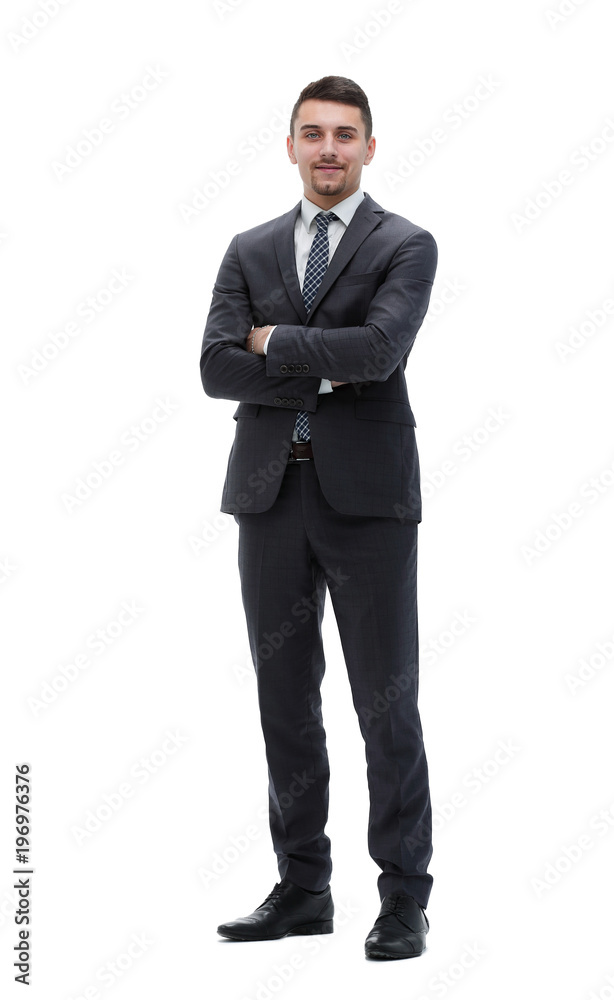 portrait in full growth. a modern businessman