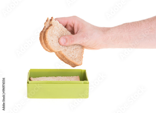 Foto Simple old lunch box isolated