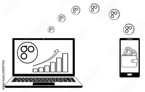 transfer omisego coins from laptop to wallet 